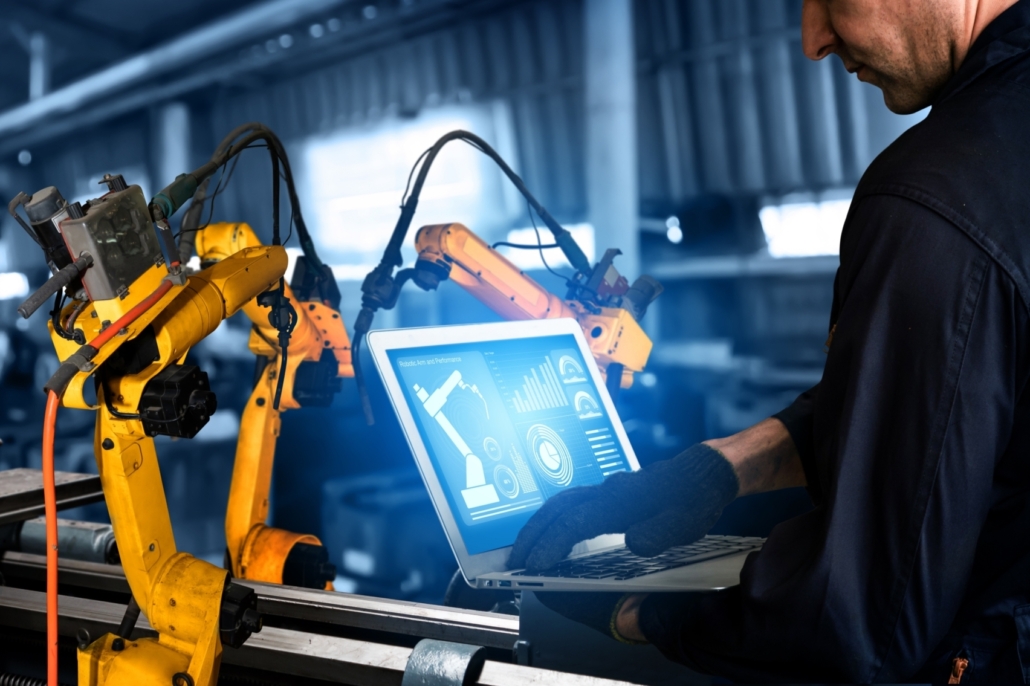 Roboter und ein Latop